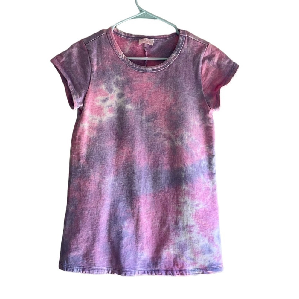 Pink Lily womenโs pink and purple tie dye a-line dress tunic Size Small